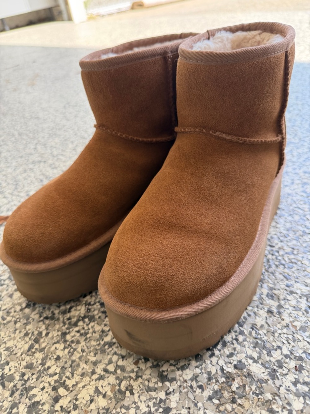 UGG Chestnut Suede Platform